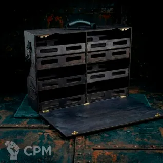 Описание картинки Кейс для красок и миниатюр WarpBox (цвет эбеновое дерево) от WarpBox по цене 8 000руб | Свободный Рынок Миниатюр - СРМ