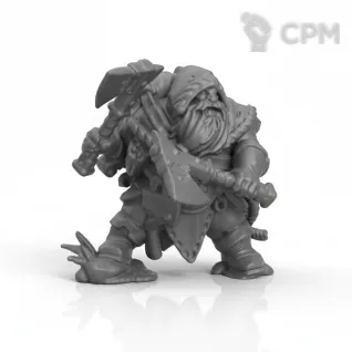 Описание картинки Warhammer Quest Darkwater: Hero Drolf Ironhead от WastelandMiniatures по цене 290руб | Свободный Рынок Миниатюр - СРМ