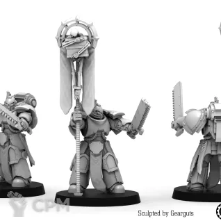 Описание картинки Gearguts - Dark Crusader - Herald от Manufactorum76 по цене 350руб | Свободный Рынок Миниатюр - СРМ