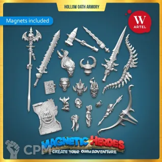 Описание картинки Части для миниатюр Hollow Oath Armory от Артель W по цене 850руб | Свободный Рынок Миниатюр - СРМ