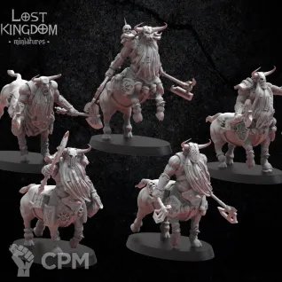 Описание картинки Chaos dwarfs Bull Centaurs от Barduck Miniatures по цене 3 178руб | Свободный Рынок Миниатюр - СРМ