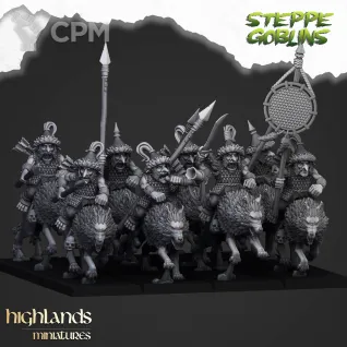 Описание картинки Mounted Steppe Goblins от 3DPrintClub по цене 240руб | Свободный Рынок Миниатюр - СРМ