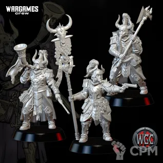 Описание картинки Gilded Linebreakers Command от Manufactorum76 по цене 500руб | Свободный Рынок Миниатюр - СРМ
