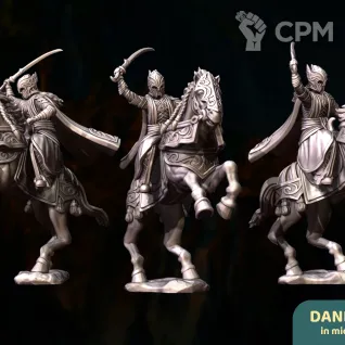 Описание картинки Glorfindel on horse rearing от Brutality по цене 550руб | Свободный Рынок Миниатюр - СРМ