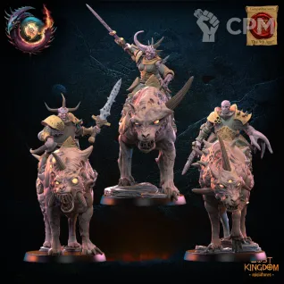 Описание картинки Gluttony Warriors Knights on Rotten Wolfs от PocketSized Prints по цене 1 600руб | Свободный Рынок Миниатюр - СРМ
