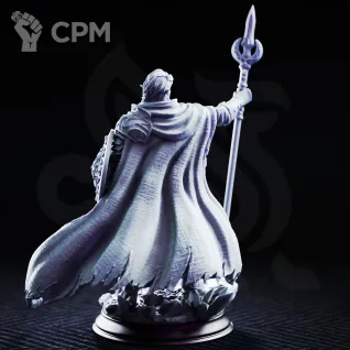 Описание картинки Drow Moon Cleric of the New Moon - Glydnos от PocketSized Prints по цене 300руб | Свободный Рынок Миниатюр - СРМ