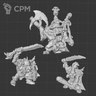 Описание картинки Goblin Bosses от White Rhino по цене 599руб | Свободный Рынок Миниатюр - СРМ