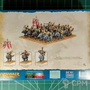 Описание картинки Orc &amp; Goblin Tribes Goblin Wolf Rider Mob от Vault Boy по цене 7 498руб | Свободный Рынок Миниатюр - СРМ