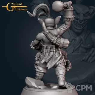 Описание картинки Goblin Drum от PocketSized Prints по цене 170руб | Свободный Рынок Миниатюр - СРМ