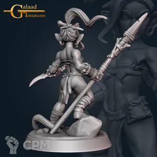 Описание картинки Goblin Fighter 01 от PocketSized Prints по цене 170руб | Свободный Рынок Миниатюр - СРМ