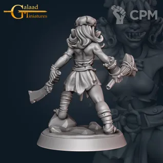Описание картинки Goblin Fighter 02 от PocketSized Prints по цене 170руб | Свободный Рынок Миниатюр - СРМ