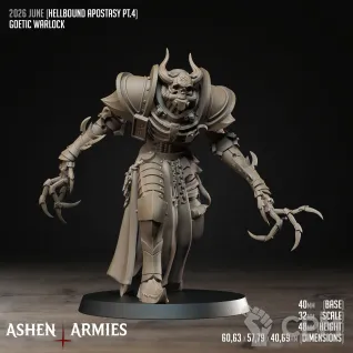 Описание картинки Goetic Warlock от Manufactorum76 по цене 450руб | Свободный Рынок Миниатюр - СРМ