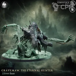 Описание картинки Gravemaw the Eternal Hunter от Naggaroth Night по цене 2 000руб | Свободный Рынок Миниатюр - СРМ