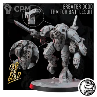 Описание картинки GREATER GOOD TRAITOR BATTLESUIT от Manufactorum76 по цене 625руб | Свободный Рынок Миниатюр - СРМ