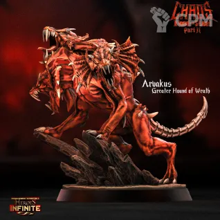 Описание картинки Arvakus, Greater Hound of Wrath от Troster по цене 400руб | Свободный Рынок Миниатюр - СРМ