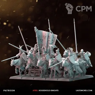 Описание картинки Бретонские рыцари(цена за 5 штук) от 3D Wargaming по цене 1 600руб | Свободный Рынок Миниатюр - СРМ