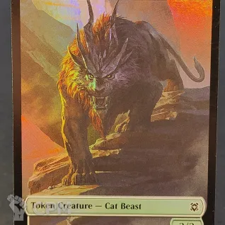 Описание картинки Cat Beast Token (ZNR) от Барахолка Баллиоза по цене 100руб | Свободный Рынок Миниатюр - СРМ