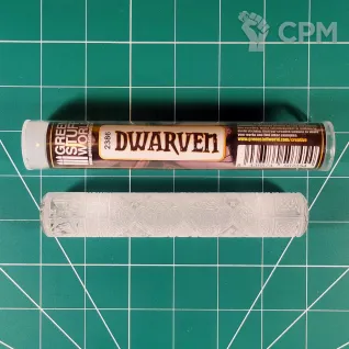 Описание картинки Green Stuff World Rolling Pin DWARVEN (Скалка) от Каджит по цене 2 698руб | Свободный Рынок Миниатюр - СРМ