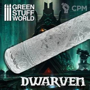 Описание картинки Green Stuff World Rolling Pin DWARVEN (Скалка) от Каджит по цене 2 698руб | Свободный Рынок Миниатюр - СРМ