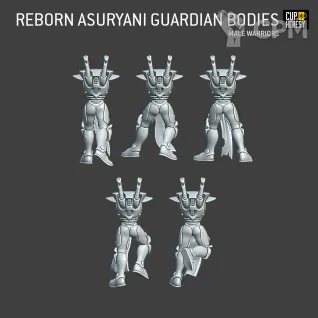 Описание картинки Reborn Asuryani Guardian Bodies Male Warriors от Cup of Heresy по цене 400руб | Свободный Рынок Миниатюр - СРМ