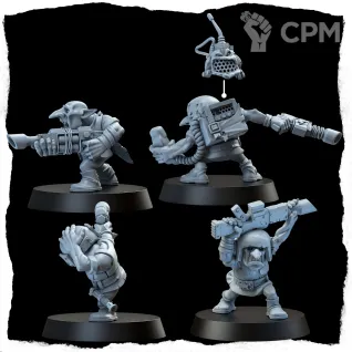 Описание картинки Набор миниатюр Гретчины Гвардейцы,  Gretchins от Brother Ork по цене 1 150руб | Свободный Рынок Миниатюр - СРМ
