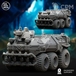 Описание картинки Dwarf Guild - APC OPR/Sagitaur ATV от Laboratory of Chaos по цене 1 305руб | Свободный Рынок Миниатюр - СРМ