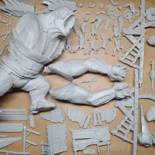 Описание картинки Gundabad Catapult Troll. от Серж по цене 5 500руб | Свободный Рынок Миниатюр - СРМ