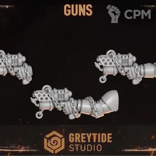 Описание картинки Flamer Pistol pack Legion of the Damned (Cursed company 2) от Dr. Printicus по цене 150руб | Свободный Рынок Миниатюр - СРМ