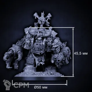 Описание картинки Миниатюра Орк Варбосс Кишкодав, Warboss от Brother Ork по цене 1 045руб | Свободный Рынок Миниатюр - СРМ