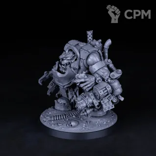 Описание картинки Миниатюра Орк Варбосс Кишкодав, Warboss от Brother Ork по цене 1 045руб | Свободный Рынок Миниатюр - СРМ