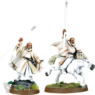Описание картинки Gandalf the White Foot and Mounted от  по цене 750руб | Свободный Рынок Миниатюр - СРМ