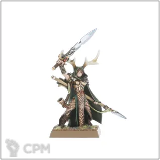Описание картинки Noble (Glade Lord with Sword and Spear) от OldHammer Мастерская по цене 350руб | Свободный Рынок Миниатюр - СРМ