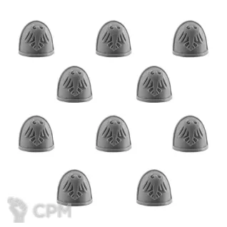 Описание картинки Raven Guard MKIV Shoulder Pads от Red Rooster по цене 429руб | Свободный Рынок Миниатюр - СРМ