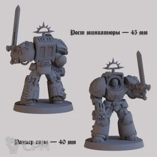 Описание картинки Adeptus Astartes: Tactical Terminator Squad / Отряд Тактических Терминаторов / Warhammer 4 от Лавка Приключенца по цене 849руб | Свободный Рынок Миниатюр - СРМ