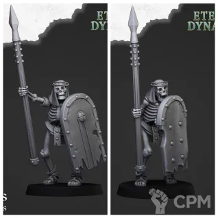 Описание картинки Ancient Skeletons with Spears от 3DPrintClub по цене 90руб | Свободный Рынок Миниатюр - СРМ
