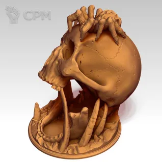 Описание картинки Dice Tower - Skull with spider (FDM) от 3Д печать миниатюр по цене 2 507руб | Свободный Рынок Миниатюр - СРМ