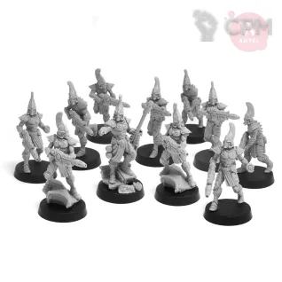 Описание картинки Flaming Drakes Squad (male warriors) от Артель W по цене 2 900руб | Свободный Рынок Миниатюр - СРМ
