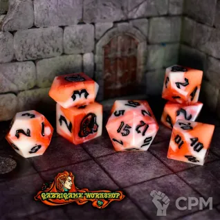 Описание картинки Ритуал крови. Авторские дайсы ручной работы от Gabrigame_Terrain по цене 1 250руб | Свободный Рынок Миниатюр - СРМ