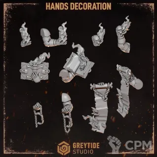 Описание картинки Hand decorations pack Legion of the Damned (Cursed company 2) от Dr. Printicus по цене 350руб | Свободный Рынок Миниатюр - СРМ