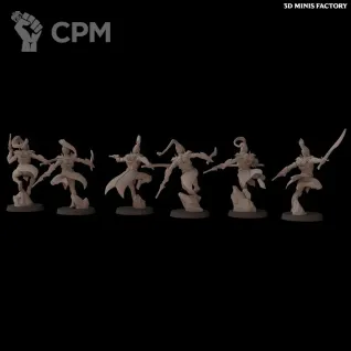 Описание картинки Harlequin Troupe (10шт) от Studio Cockatoo по цене 1 815руб | Свободный Рынок Миниатюр - СРМ