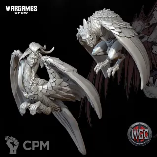 Описание картинки Minaret Birds (Harpies) от PocketSized Prints по цене 300руб | Свободный Рынок Миниатюр - СРМ