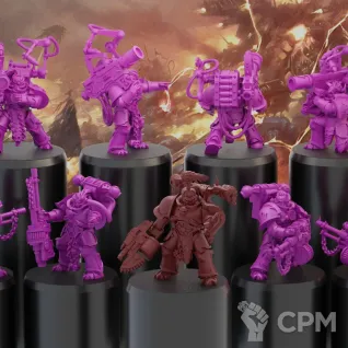 Описание картинки Chaos Space Marines Havocs (5шт) от Studio Cockatoo по цене 1 210руб | Свободный Рынок Миниатюр - СРМ