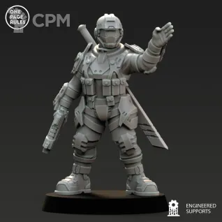 Описание картинки Sly Marbo/Human Defence Force - Drill Sergeant OPR от Laboratory of Chaos по цене 50руб | Свободный Рынок Миниатюр - СРМ