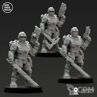 Описание картинки Cadian Shock Troops/Human Defence Force - Infantry OPR от Laboratory of Chaos по цене 350руб | Свободный Рынок Миниатюр - СРМ