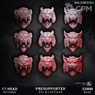 Описание картинки Chaos Wrath - Bestiarii Multipart Squad от PocketSized Prints по цене 850руб | Свободный Рынок Миниатюр - СРМ