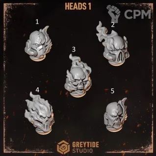 Описание картинки Heads Legion of the Damned (1 битц) от Dr. Printicus по цене 45руб | Свободный Рынок Миниатюр - СРМ