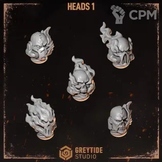 Описание картинки Heads 1 Legion of the Damned от Dr. Printicus по цене 150руб | Свободный Рынок Миниатюр - СРМ