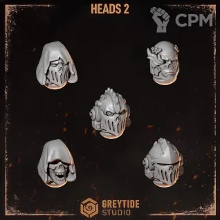 Описание картинки Terminators Heads 1 Legion of the Damned от Dr. Printicus по цене 200руб | Свободный Рынок Миниатюр - СРМ