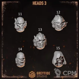 Описание картинки Heads Legion of the Damned (1 битц) от Dr. Printicus по цене 45руб | Свободный Рынок Миниатюр - СРМ