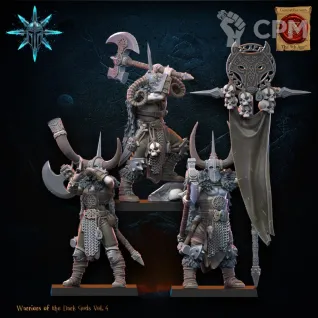 Описание картинки Heavy Weapon Barbarian Command Group от PocketSized Prints по цене 550руб | Свободный Рынок Миниатюр - СРМ